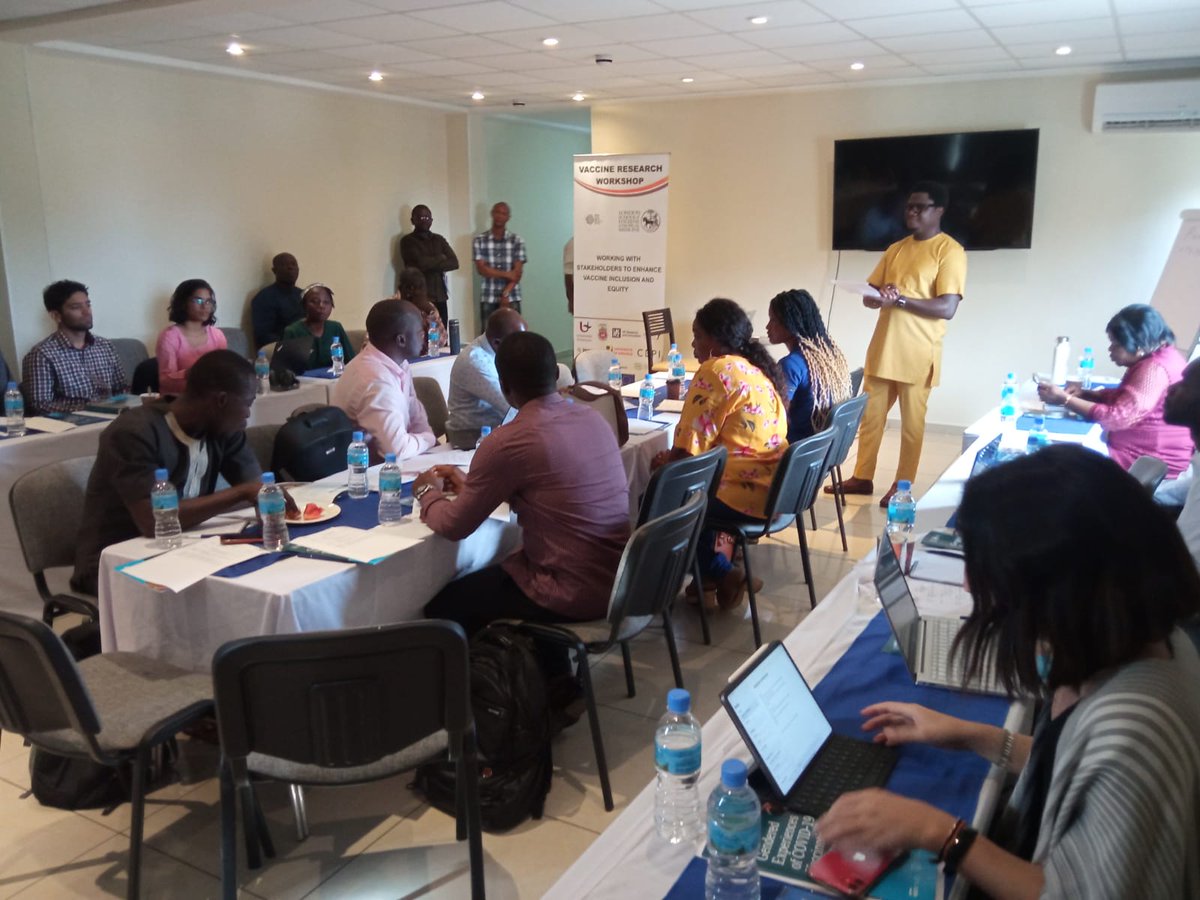 SLURC_FT's tweet photo. Today at #VaccineResearchWorkshop, we continue nurturing the discussion aiming to enhance vaccine #inclusion and #equity in our city, while sharing our findings on '#GenderedExperiences of #COVID19 Vaccination in #Freetown' with key stakeholders
@LSHTM
@UKRI_News
@NIHRresearch https://t.co/UTFyX004zT