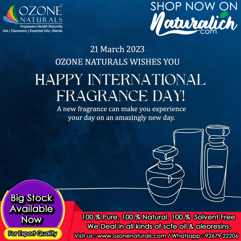OzoneNaturalCO2's tweet photo. Today is International Fragrance Day and we want to celebrate this special day!

#internationalfragranceday #fragrance #ozonenaturals #naturalich #scfeco2oils #scfeco2oleoresins #essentialoils https://t.co/hLFvvDbShy