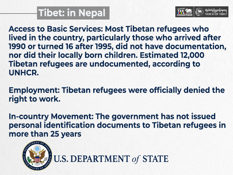 VOT_Tibetan's tweet photo. The State Department has also released human rights violations against Tibetan refugees living in Nepal and Bhutan. #UShumanrights #statedepartment #Tibet #China #Nepal #Bhutan https://t.co/YFBGpwavQC