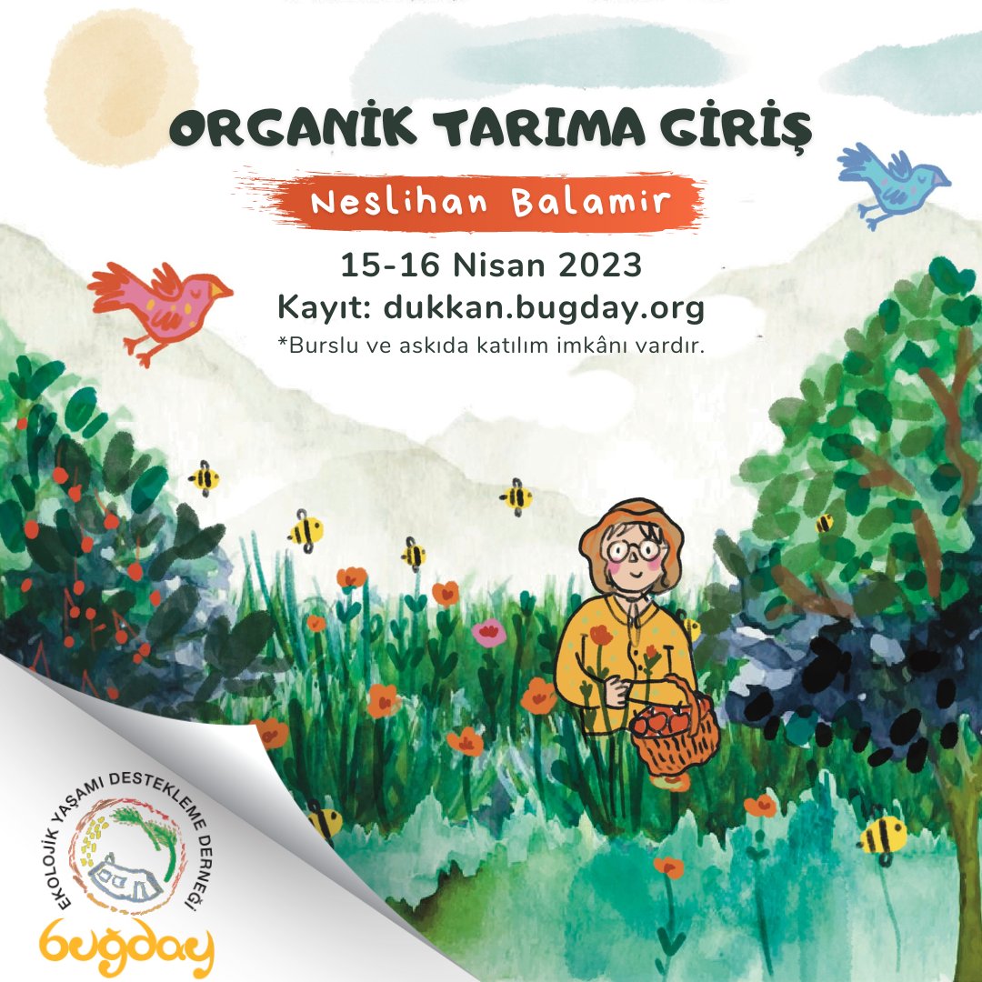 BugdayDernegi's tweet photo. Organik tarım Türkiye’yi besler. 🍎 

👩‍🌾 “Organik Tarıma Giriş” etkinliği, Ziraat Yüksek Mühendisi Neslihan Balamir’in anlatımıyla, 15-16 Nisan’da çevrimiçi olarak gerçekleşecek

🔔 Burslu ve askıda katılım imkânı vardır.

👉 https://t.co/ZshdA1xVtS

#BuğdayDerneği https://t.co/EJGpANHzZr