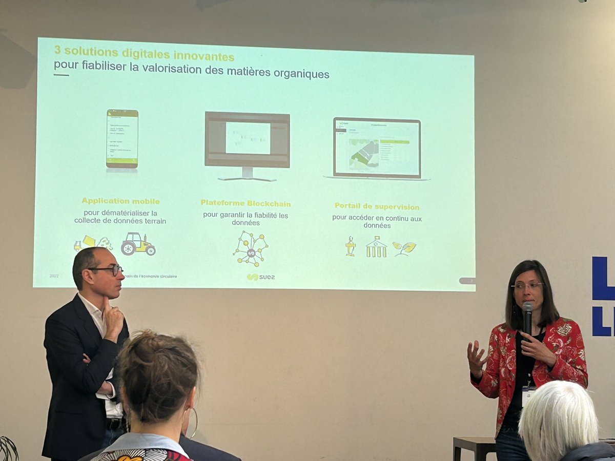 jb_millard's tweet photo. Regards croisés - cession « initiatives remarquables par analogie sectorielle ». 2 ateliers : la #passerelle présentée par @APRILEIsabelle @SodexoFrance et #CircularChain présentée par @julie Klein et Antoine Le Feuvre @suez https://t.co/LabssBz1iL