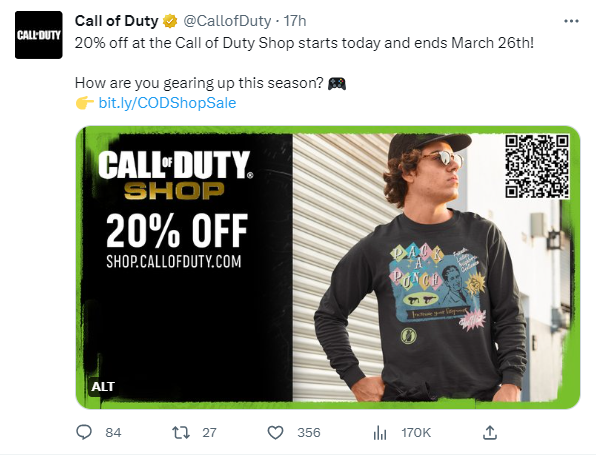 cod_charity's tweet photo. Another conning activity by Call Of Duty, making everything 20% off in their store. Typical.. https://t.co/VApH6R61fC