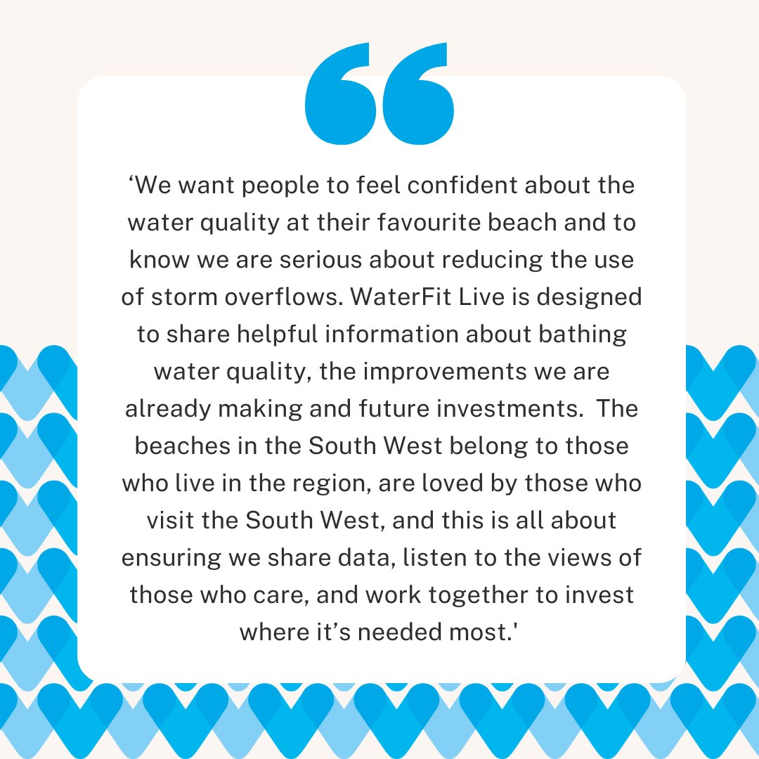 SouthWestWater's tweet photo. Our new #WaterFit Live map shares information about our region’s bathing beaches, location &amp; performance of storm overflows &amp; our plans to improve water quality.

Susan Davy, CEO @PennonGroup, shares her thoughts ⤵️

#YourBeach #YourSay #OurInvestment

https://t.co/OlIXjXwPem https://t.co/Ljj1EnsJ0Y