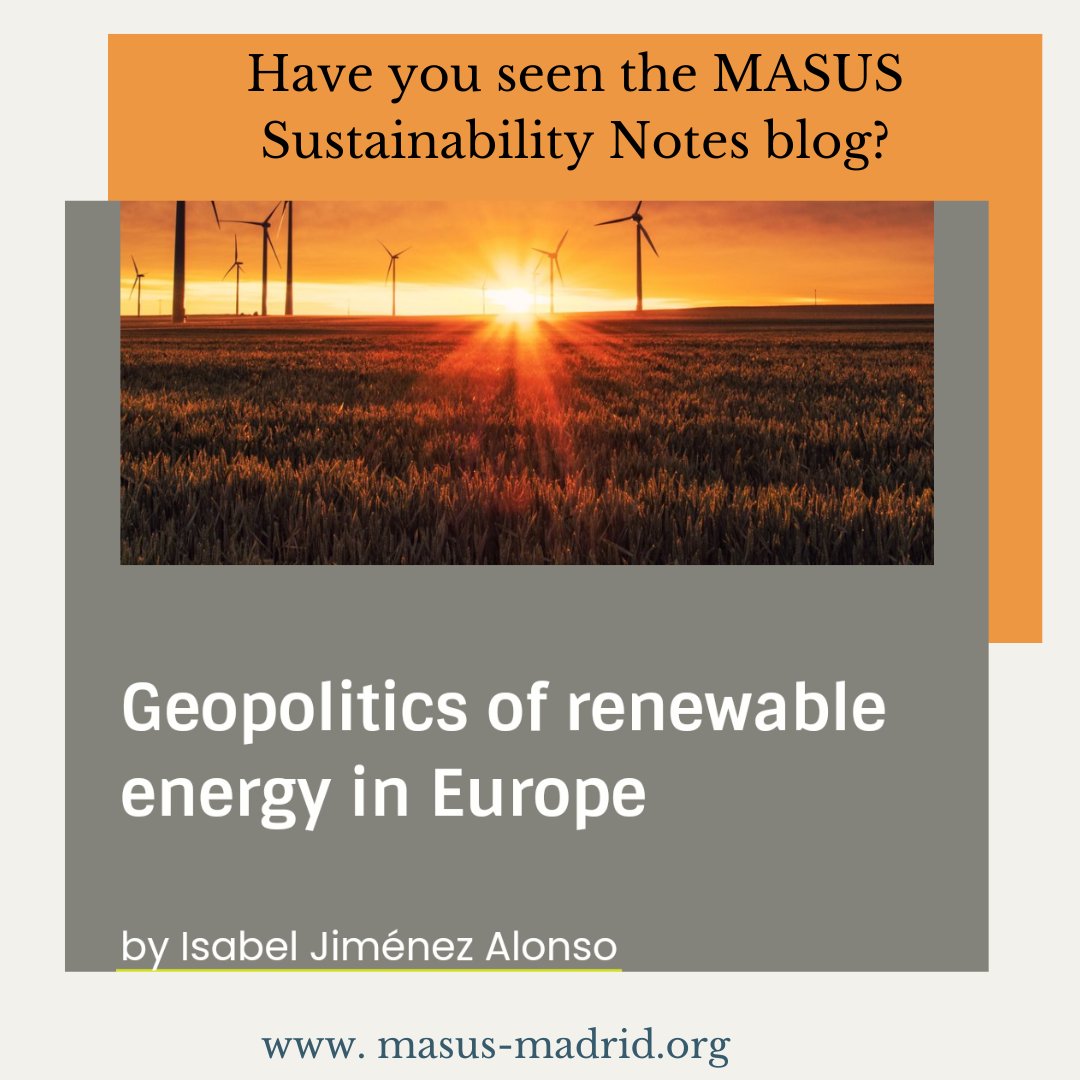 Our Sustainability Notes blog showcases some of the best recent work by MASUS students. The samples of their work, taken from coursework essays, highlight important issues in sustainability and global governance: tinyurl.com/2p8nh9vr