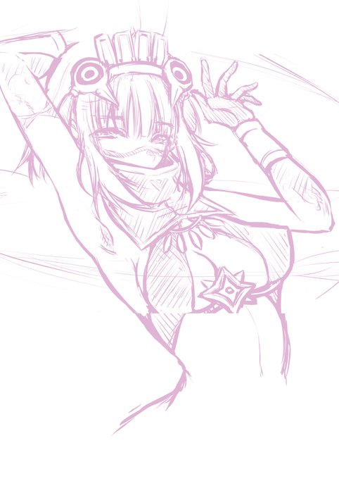 イラスト製作過程メモ②(2/8)
ちなみにバストアップは得意じゃない
デッサンとかとりづらい
なので毎回腰まで一旦描いて、それをトリミング
漫画の時も同様

あと一枚目のトラロックは利き手逆だが、これは右向き構図でワキ見せたくてそうした。胸盛りすぎなのも構図的に必要だから

貧乳も好きだよ 