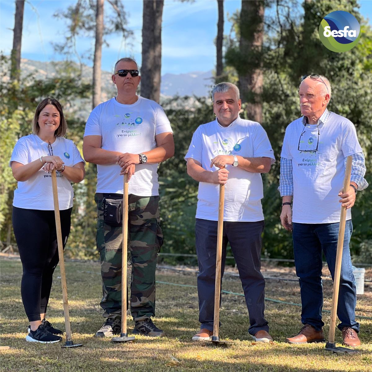 desfa_gr's tweet photo. In 2022 DESFA planted a total of 1,500 trees with the help of over 170 volunteers, becoming an #EarthProtector. On the occasion of this year's #internationalforestday we aim to double the number of trees to be planted and take even more actions towards a greener future for all. https://t.co/jgXEMufSMg
