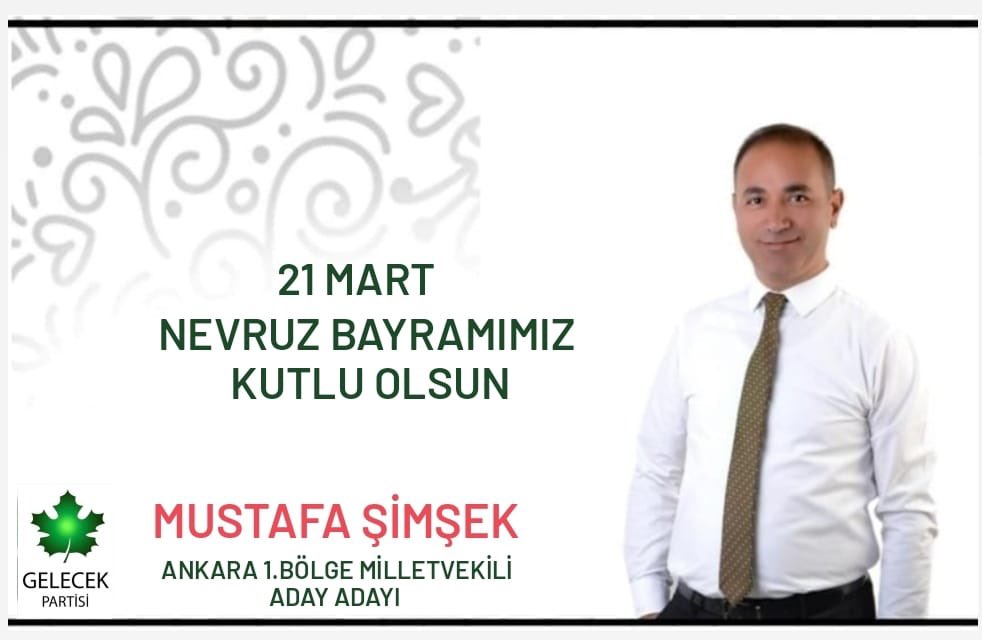 Bereketin, beklentilerin, huzurun ve mutluluğun başlangıcı olan Nevruz Bayramınız kutlu olsun. <a href="/gelecekelmadag/">ELMADAĞ İLÇE BAŞKANLIĞI</a> <a href="/Derya_Karaca_06/">Derya Karaca</a> <a href="/CelalKa75630276/">Celal Kaplan</a>