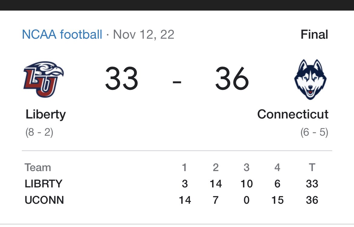 NickG2210's tweet photo. When fans of Arkansas talk shit about UConn football.. remember this happened a week apart….. https://t.co/MJwZ8FOvE3