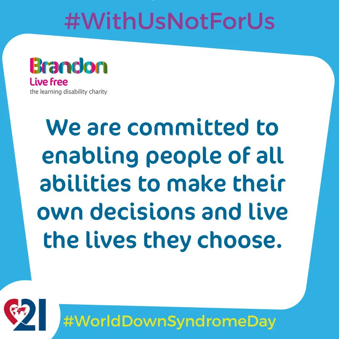 We are proud to support Down's Syndrome Awareness Week (20-26 March) and World Down Syndrome Day (21 March). We work alongside people with different ability so they can create opportunity and feel empowered to live the life they want #WorldDownSyndromeDay #WDSD #WithUsNotForUs