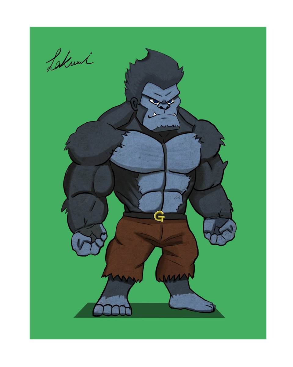 Takumi_magic's tweet photo. キャラクター名　ゴリラのジャック
職業　　　　　　整備士

オリジナルキャラクターを投稿中✨
このキャラクター達が織りなす物語は
やがて世界を揺るがす大きなモノになる
お気に入りのキャラクターを応援しよう

#エフェクターズ #オリジナルキャラクター #イラスト #ゴリラ #動物 #ファンタジー https://t.co/LK13mCLjue