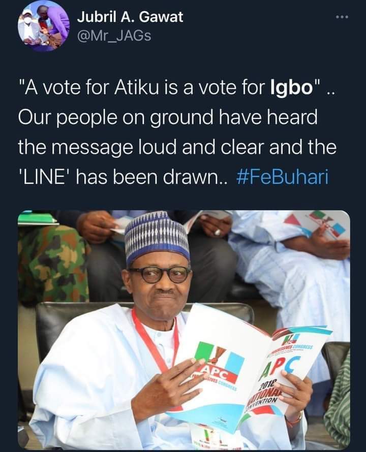 Patmossolicitor's tweet photo. @ibnally9 @AYCOMEDIAN The hatred didn't start today, even in 2019 when Obi was Atiku's running mate. https://t.co/69CDLCSfwX