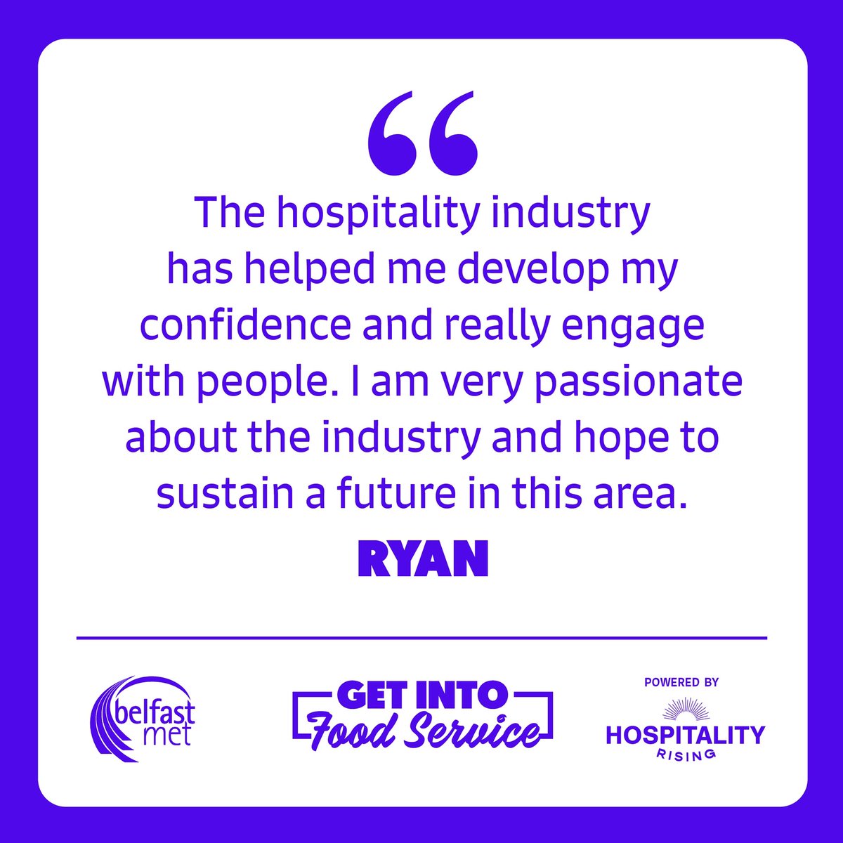 HospUlster's tweet photo. So if, like Ryan, you are looking for a fun and rewarding job in hospitality, take a look at @bfastmet's courses, which could give you the skills & confidence to start a journey on a new career path.
➡️ Tap here for info: https://t.co/yPqdLKSCfR
#GetIntoFoodService
#SkillUp https://t.co/rqVvvTgqVy
