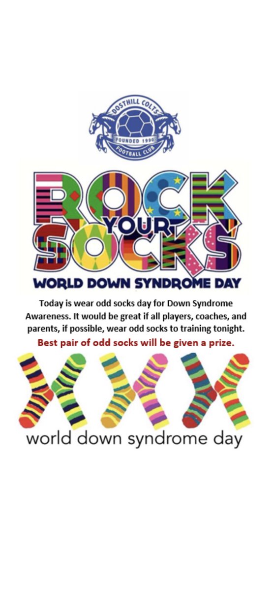 Charlottie23's tweet photo. @DosthillColts under 11’s are taking part in #worlddownsyndromeday #oddsocks wear your odd socks and spread awareness 🧦⚽️ https://t.co/m9638UoSRq