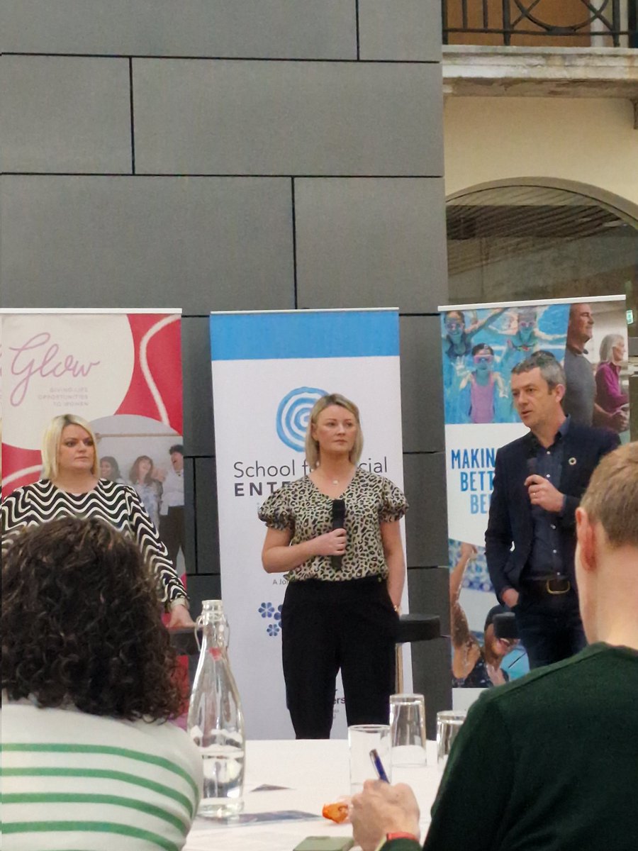 Lots of great questions for the panel today at the @PodiemNI @belfastcc #SocialEconomy #ForPurpose event today.
Inspiring stories by @giyireland (Michael) @Glow_NI (Chara) & @Better_NI (Jacqui) telling their #SocialEnterprise journeys #SocialValueInAction #ProfitIsNotADirtyWorld
