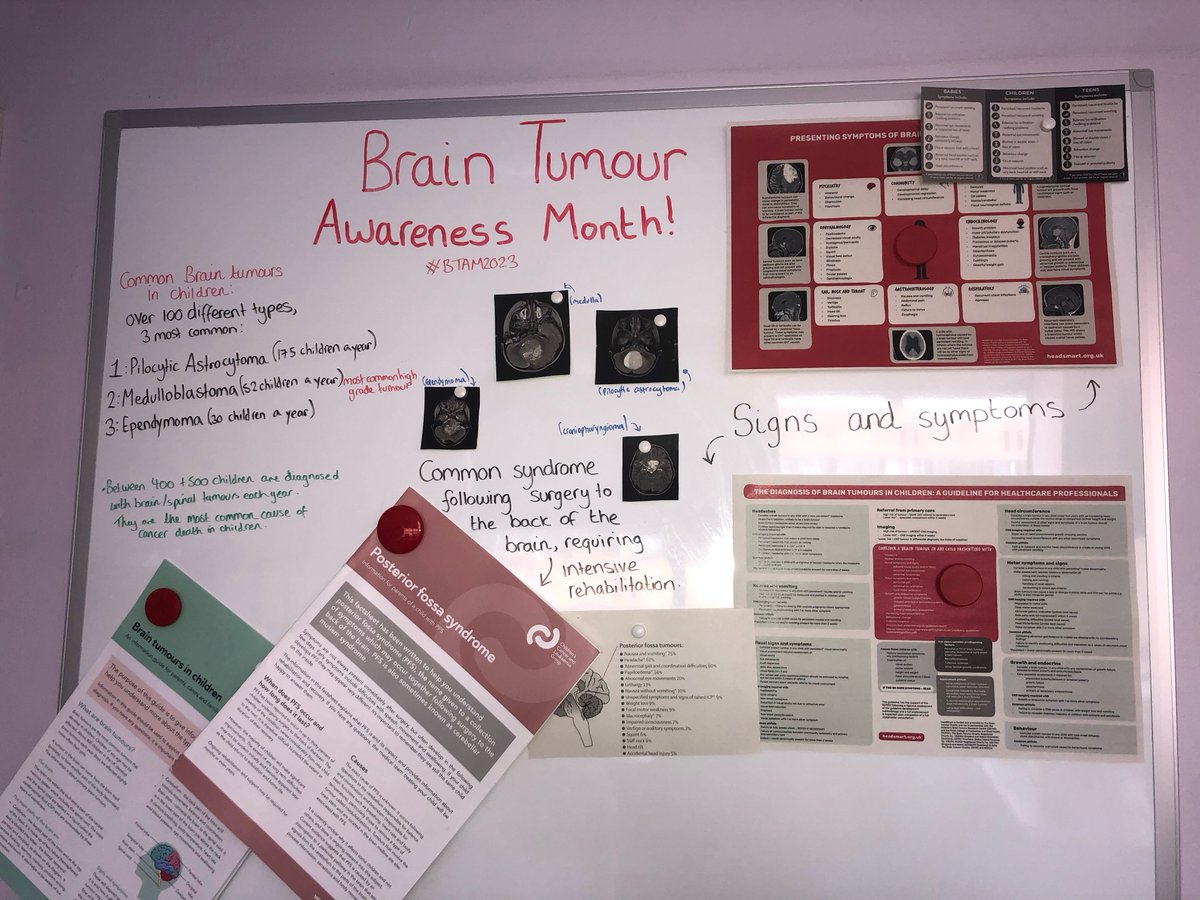 It is Brain Tumour Awareness Month!

Please see our informative board completed by Terrie <a href="/BRILLTeamNUH/">@BRILLTeamNUH</a> :