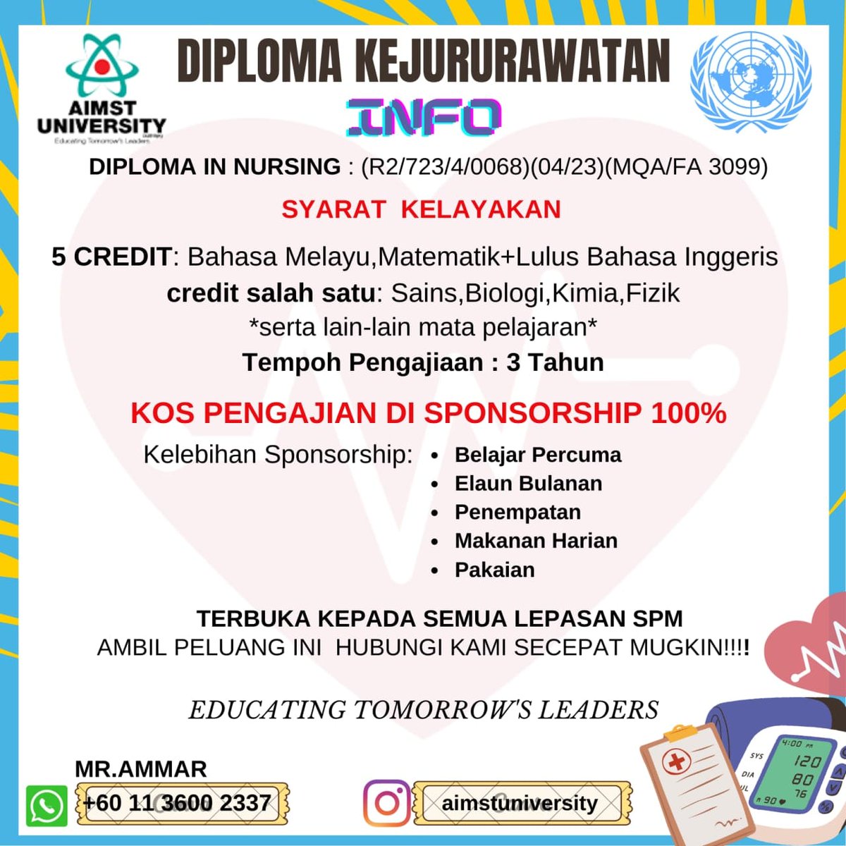 khairussyifaa's tweet photo. KEPADA LEPASAN SPM, JANGAN LEPASKAN PELUANG ANDA😁‼️
#lepasanspm #SPM2022 #aimst https://t.co/rDom1WtKna