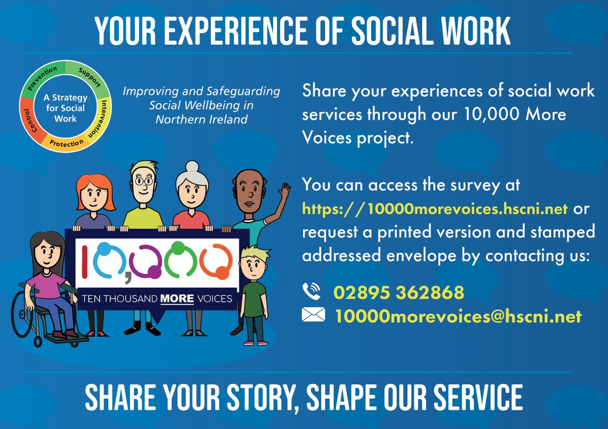 SouthernHSCT's tweet photo. 📌The 10,000 More Voices ‘Your Experience of Social Work’ Survey closes soon. 
💬Highlight what is important to you, such as what you particularly liked or disliked about your experience and what matters to you. https://t.co/5d0VHD9WdL
#WSWD2023 https://t.co/dSJQd7Znfm