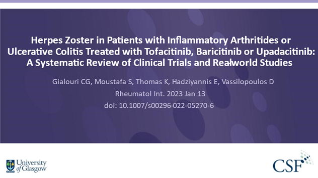 TheIMIDForum's tweet image. Our PsA publications are live over on the CSF, including the latest research by Gialouri, et al. They aimed to systematically review the incidence of herpes-zoster among RA, PsA, AS and UC patients treated with #TOFA, #BARI or #UPA. cytokinesignalling.com/publications