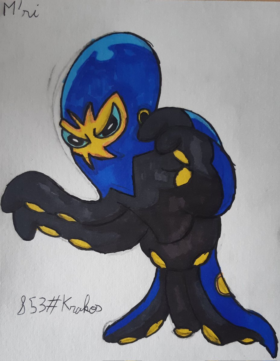 Maillotric1's tweet photo. Le poulpe combattant ! #pokemon #pokemonart #Krakos #Grapploct
Krakos/Grapploct
En 44 minutes 
437/1008 https://t.co/5b1WK0ngBN