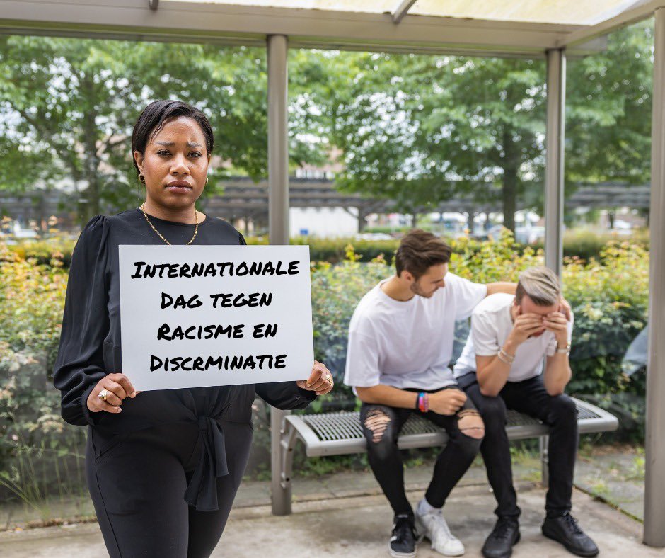 Vandaag is het de Internationale Dag tegen #Racisme en #Discrminatie.

Op deze dag staan we erbij stil dat iedereen gelijkwaardig is. Ik spreek mij uit tegen discriminatie. 

Zie jij discriminatie gebeuren of heb je het zelf ervaren? Meld het dan via discriminatie.nl.