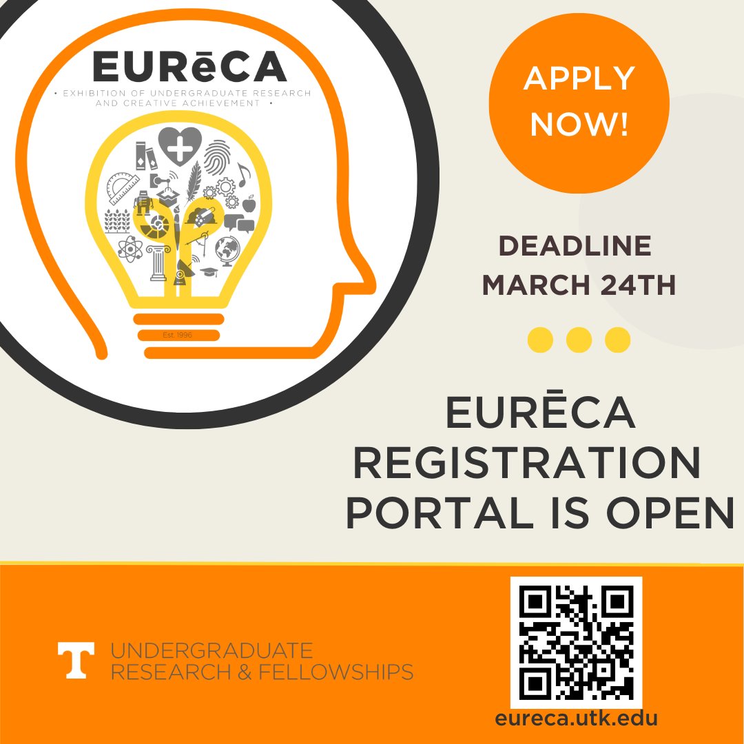 It is not too late to submit your application!
.
Entries can be individual or group projects conducted as part of a classroom assignment, including capstone projects
.
#VolsResearch