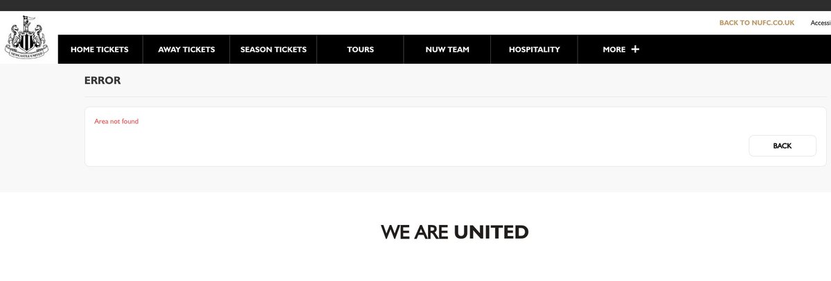 AndyJTerry's tweet photo. Apparently there are plenty of tickets available. Yet for over an hour i have not been able to get further than this? why is this? @NUFC https://t.co/7ibFmiDfFi