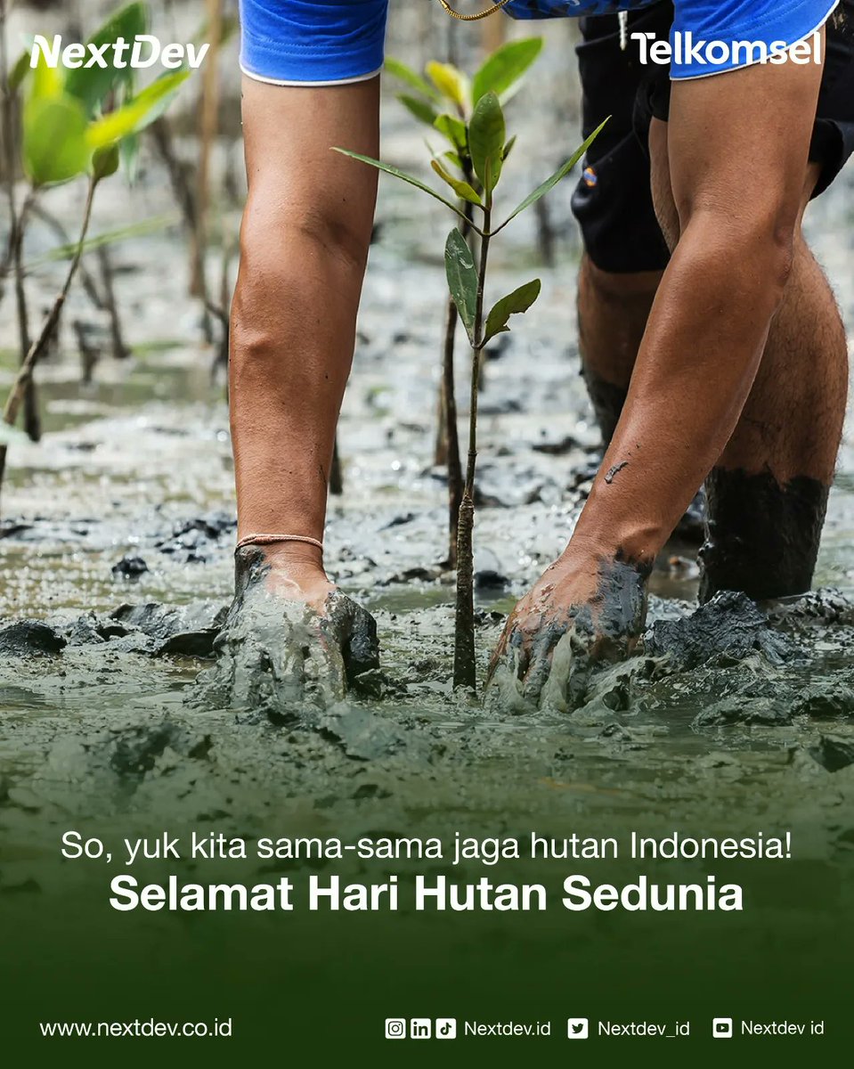 NextDev_id's tweet photo. NextDevers tahu gak kalau hari ini tuh hari Hutan Sedunia? 

Kalau kamu, apa yang pengen dilakuin buat menghijaukan Indonesia?

#SustainBeyondExpectation #NextDev #NextDevAcademy #sustainablebusiness #businesscoaching #startupindonesia #Startupbusiness #harihutansedunia https://t.co/AXN3twWnxl