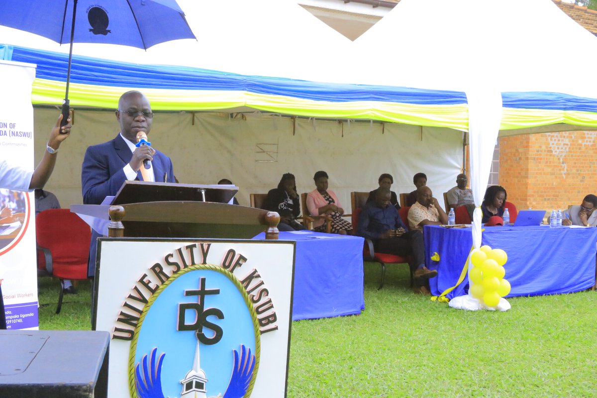 naswu_'s tweet photo. In his remarks the guest of honour @UnivKisubi Brother Dr. Mugema Deogratias recognised the various universities who have sent in representatives for the #WSWD2023.He appreciated @naswu_ for taking lead in creating a platform for students and practitioners to network.#WSWDug23 https://t.co/iIvqw9lSvJ