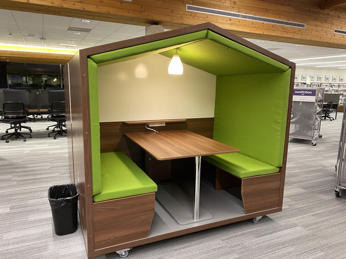 althepal530's tweet image. Taking an inside look at the remodeled South Hill library.  Reopens today to the public this morning.  New play area, study pods, carpet, lighting, shelves.  Watch this morning n #upwithkrem @KREM2 @UpWithTim @MsChanningC @ThomasPatrickWx