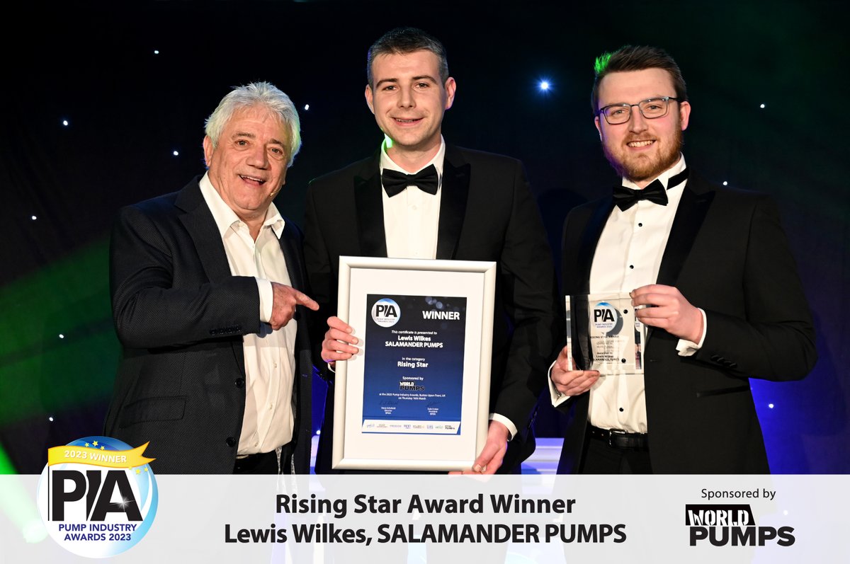 Congratulations to Lewis Wilkes of <a href="/salamanderpumps/">Salamander Pumps</a> for receiving the 2023 Rising Star Award, we have no doubt your future looks very bright! Thank you to <a href="/WorldPumps/">World Pumps magazine</a> for once again sponsoring this important award category. #PIAwards2023