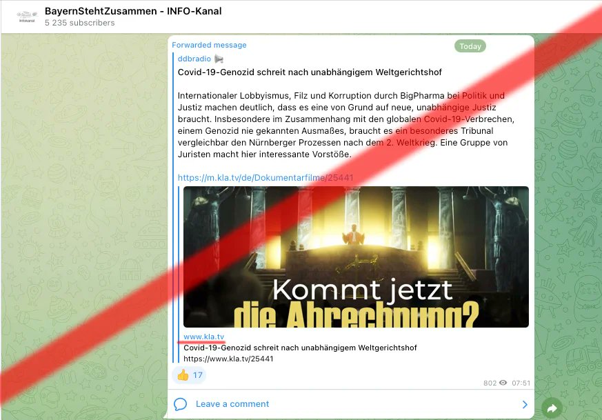 ER_Bayern's tweet photo. Nachtrag 2: Bernd - will nicht rechts sein - Dreyers Telegram-Kanal gestern und heute. #la2003 #noafd #bayernstehtzusammen #verschwörungserzählungen https://t.co/sZP9TQNiEo