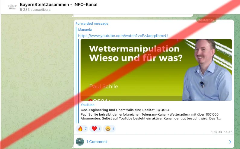 ER_Bayern's tweet photo. Nachtrag 2: Bernd - will nicht rechts sein - Dreyers Telegram-Kanal gestern und heute. #la2003 #noafd #bayernstehtzusammen #verschwörungserzählungen https://t.co/sZP9TQNiEo