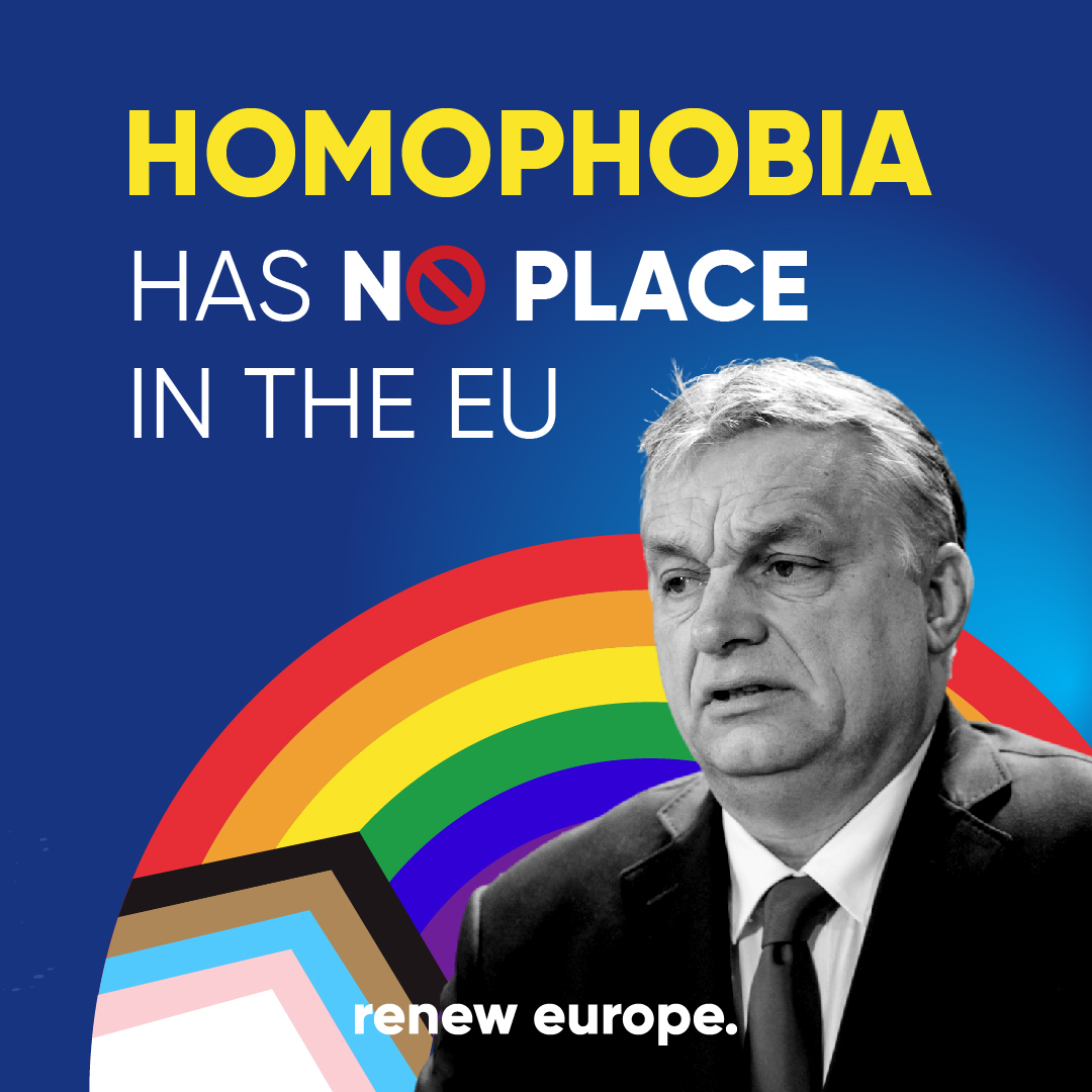 Renew Europe (@reneweurope) on Twitter photo 🏳️🌈 Breaking! At our initiative, the <a href="/EP_Legal/">JURI Committee Press</a> has decided that the <a href="/Europarl_En/">European Parliament</a> will join the case against Hungary for its ‘anti-LGBTI propaganda law’.
Our message is clear: intolerance & discrimination have no place in Europe! 🏳️🌈 Breaking! At our initiative, the <a href="/EP_Legal/">JURI Committee Press</a> has decided that the <a href="/Europarl_En/">European Parliament</a> will join the case against Hungary for its ‘anti-LGBTI propaganda law’.
Our message is clear: intolerance & discrimination have no place in Europe!