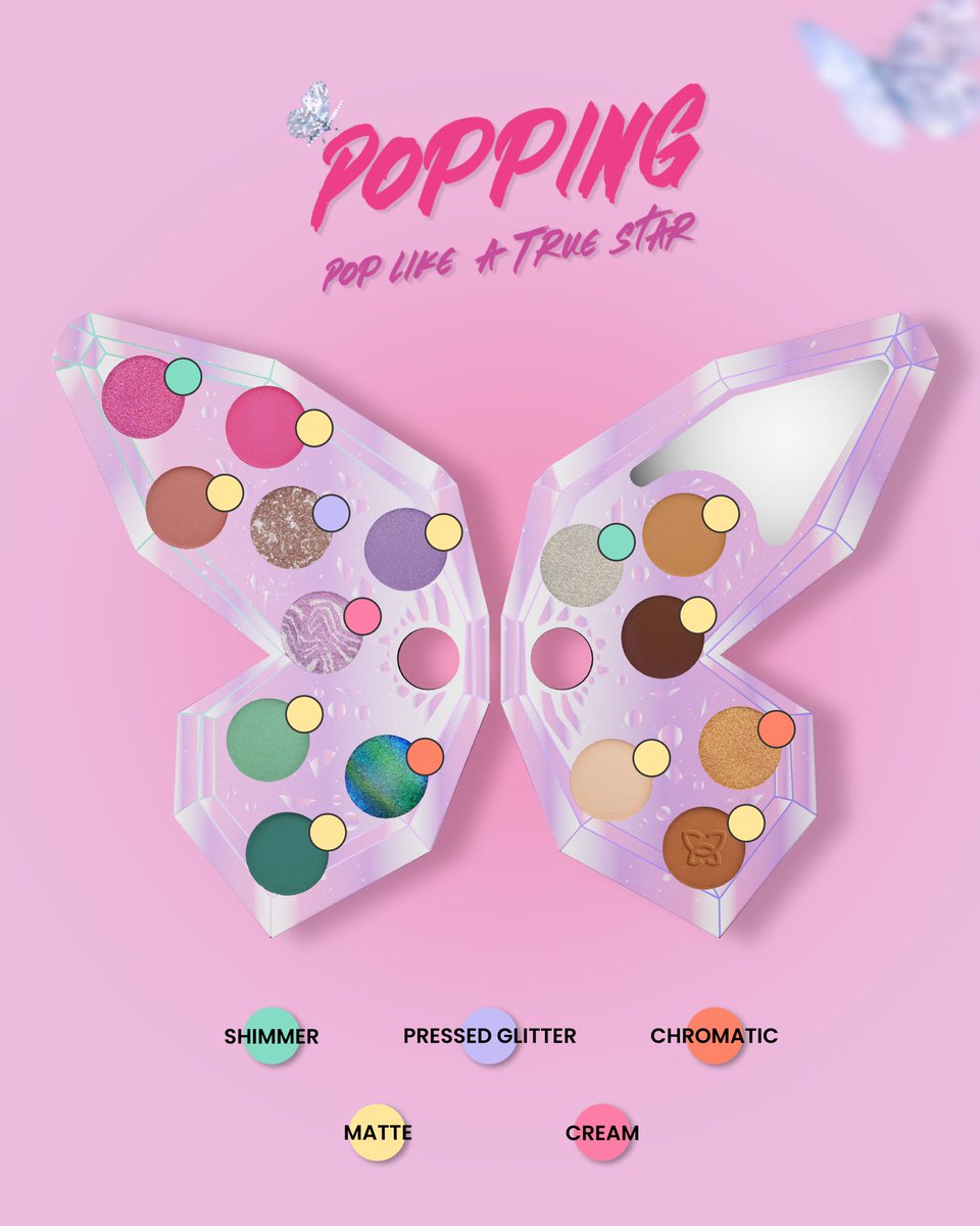 mopbeauty's tweet photo. 🦋 3 choices of palette
🦋 15 shades in each palette
🦋 Variety of textures &amp; finishes: Matte, Cream, Matte Glitter, Pressed Glitter, Shimmer, Chromatic, Satin
🦋 Limited edition
🦋 As light as butterfly wings packaging with unique design

#DISCOVERYOURPEARLSPECTIVE https://t.co/EntEJQKDGg