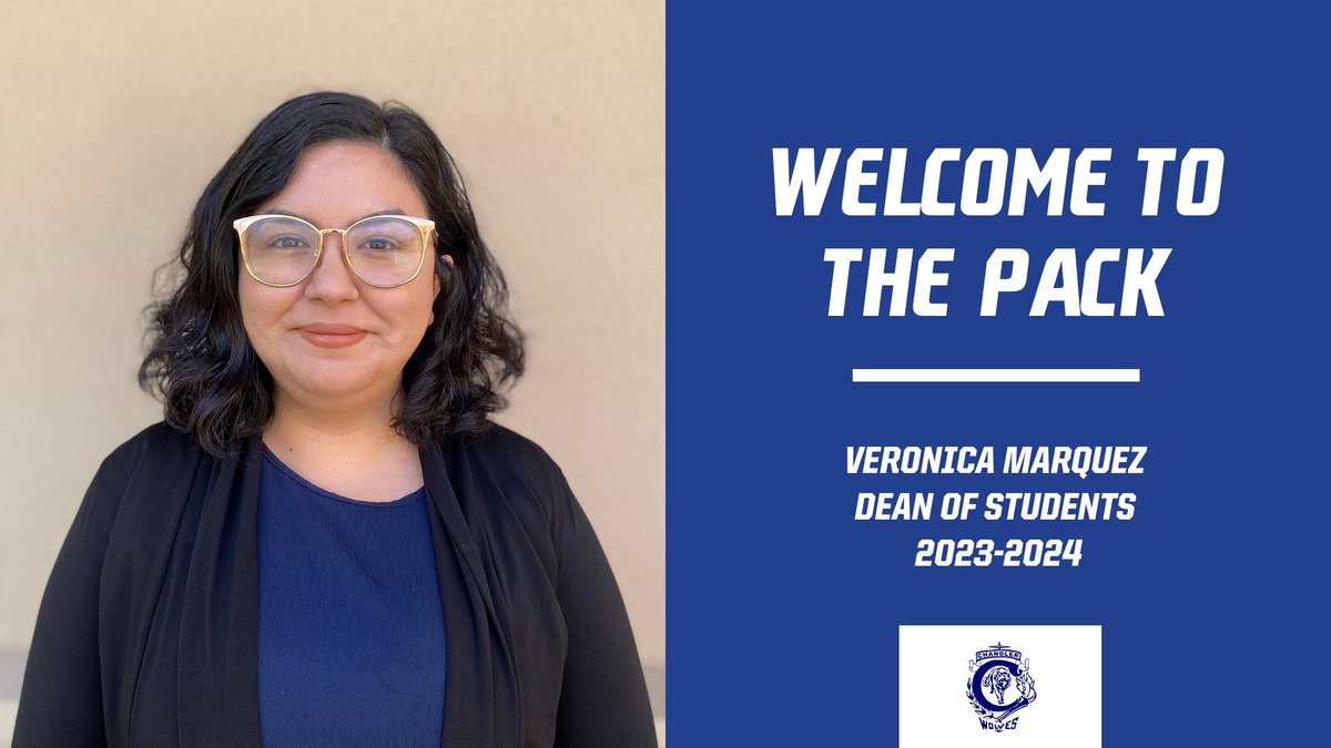 Wolves, give a warm welcome to our new dean of students for the 2023-2024 school year, Mrs. Veronica Marquez! Welcome to the pack. 💙🐺💙