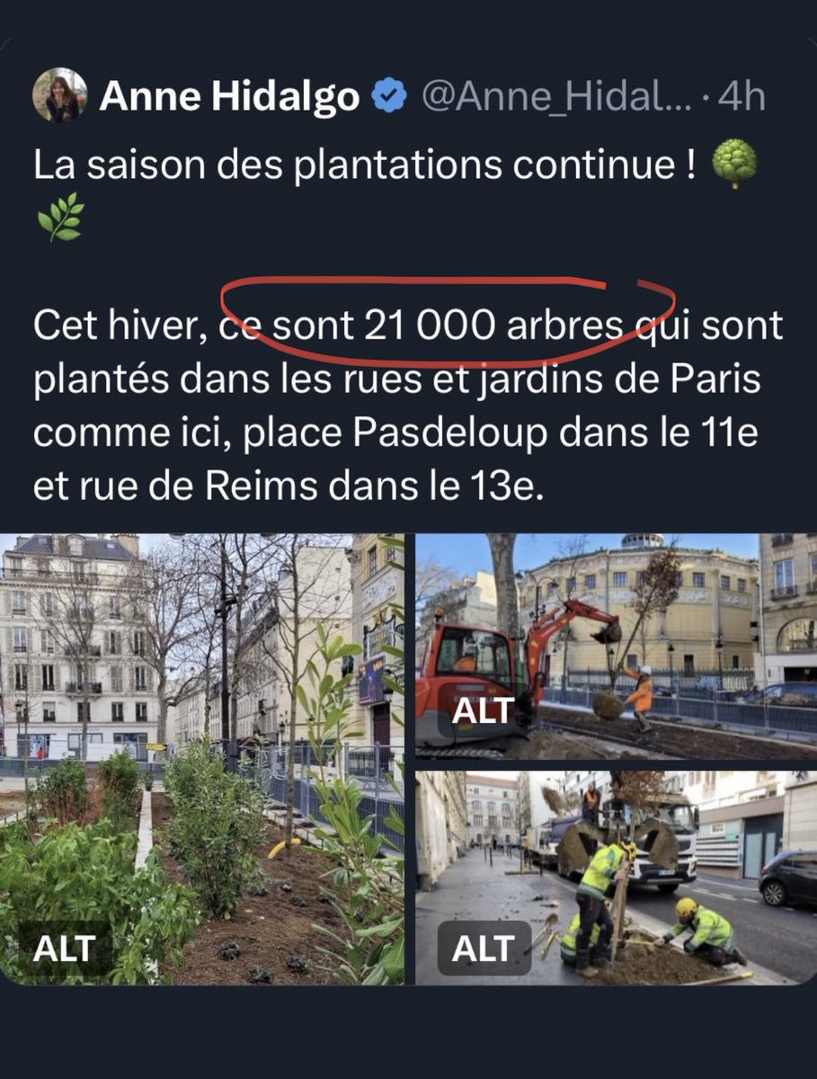 QsB75's tweet photo. #LesFaits Après la publication de l’article du @Figaro, @C_Najdovski ne relaie plus la fake News d’@Anne_Hidalgo sur les 21.000 nouveaux arbres dans Paris et communique le vrai chiffre: 800 🌳soit seulement 4% du chiffre initial. https://t.co/NVicSZnHmG