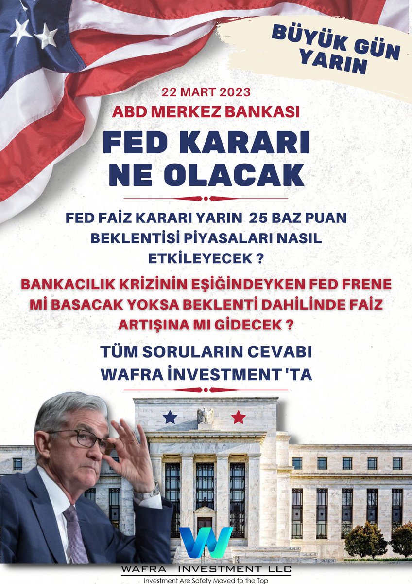 Fed Kararını Açıklıyor...???
#FederalReserve #ABDborsaları #dolar