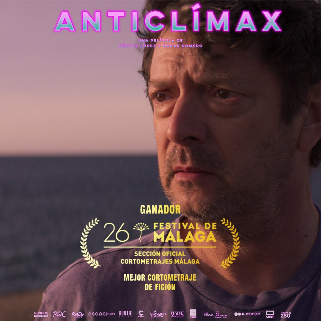 AuntieFilms's tweet photo. Nos hacía mucha ilusión poder estar nominados en el Festival de Málaga pero es que además #ANTICLÍMAX ha ganado la Biznaga de plata al Mejor cortometraje en la sección Málaga 🤩🏆👏🏻
#Anticlimax #26FestivalMálaga #BiznagaDePlata #Premio #FilmakersMonkeys #AuntieFilms https://t.co/jbVb00UQWp
