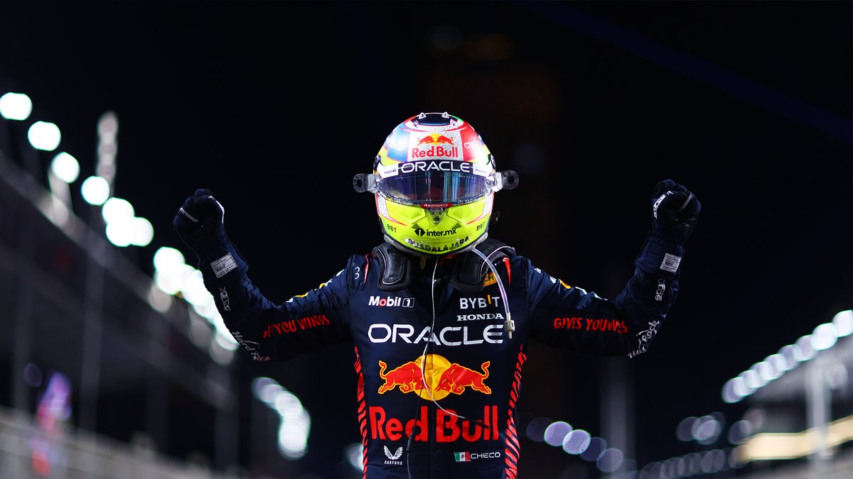 redbullracing's tweet photo. It's a @SChecoPerez kinda victory pose 💪💪💪 https://t.co/YIFKFUpkaV
