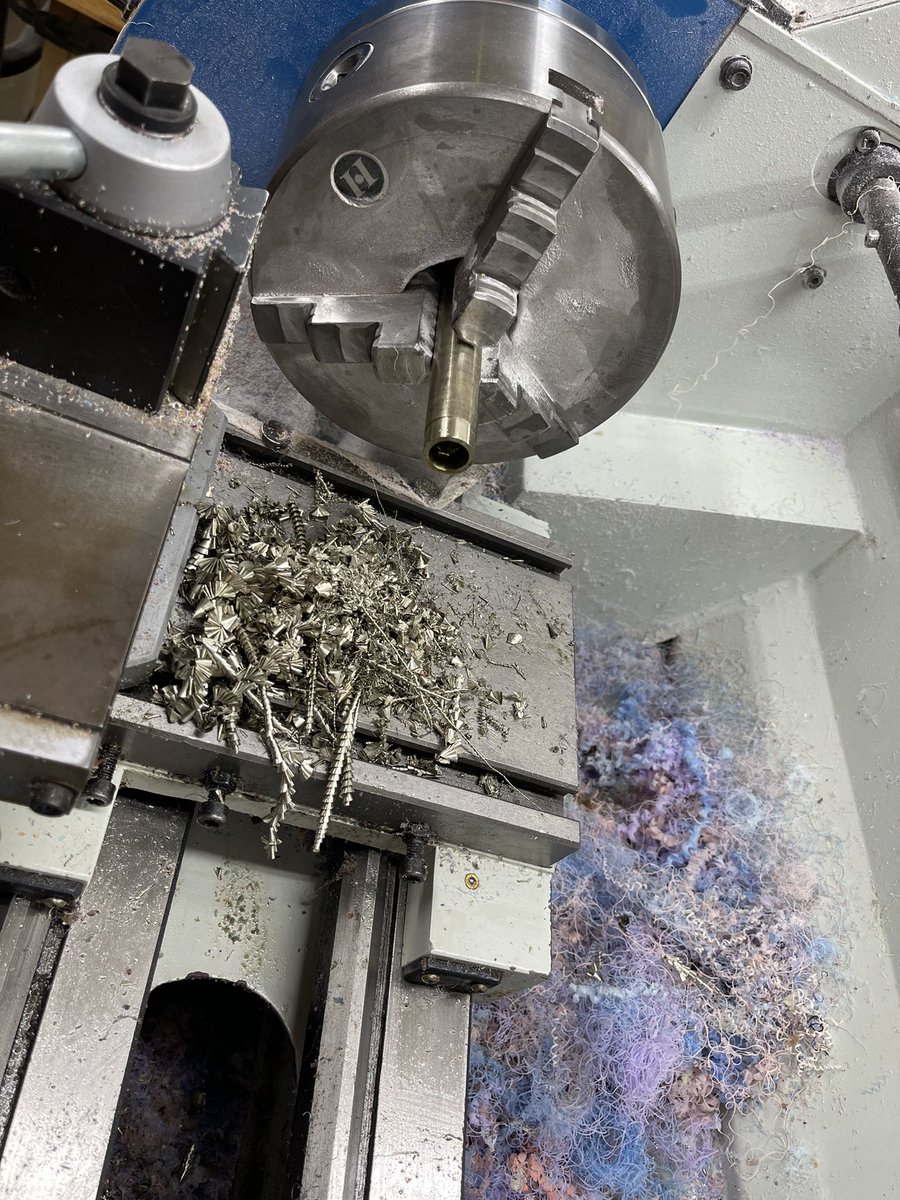 WriteTurnz's tweet photo. Metal work today, is this stainless, titanium or nickel silver?
.
#penshow #writeturnz
#atlantapenshow #fountainpen 
#custompen #tampa 
#handmadepen #writing 
#bespokepen #ink 
#maker #pens #fordite 
#detroitagate https://t.co/5cOhX5N9C4