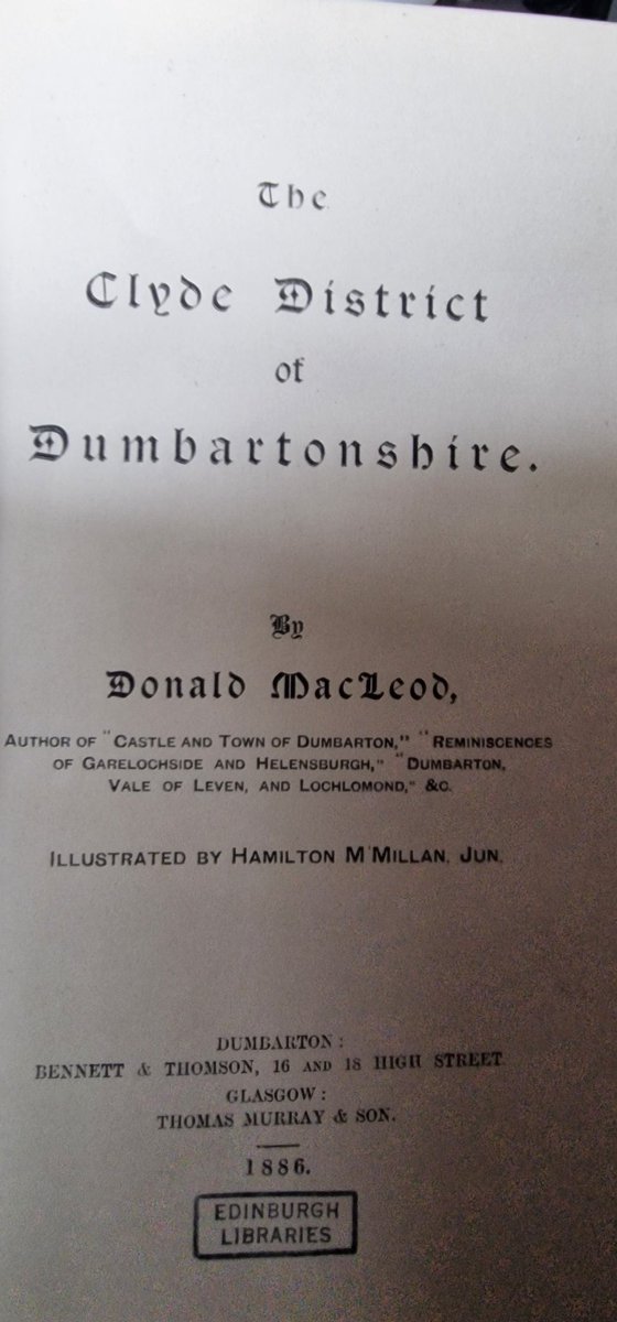 MJDumbarton's tweet image. Found this book on Dumbarton from 137 years ago. I love the rich history of the local area. Amazing what you can find online. That's today's reading sorted 🏴♥️