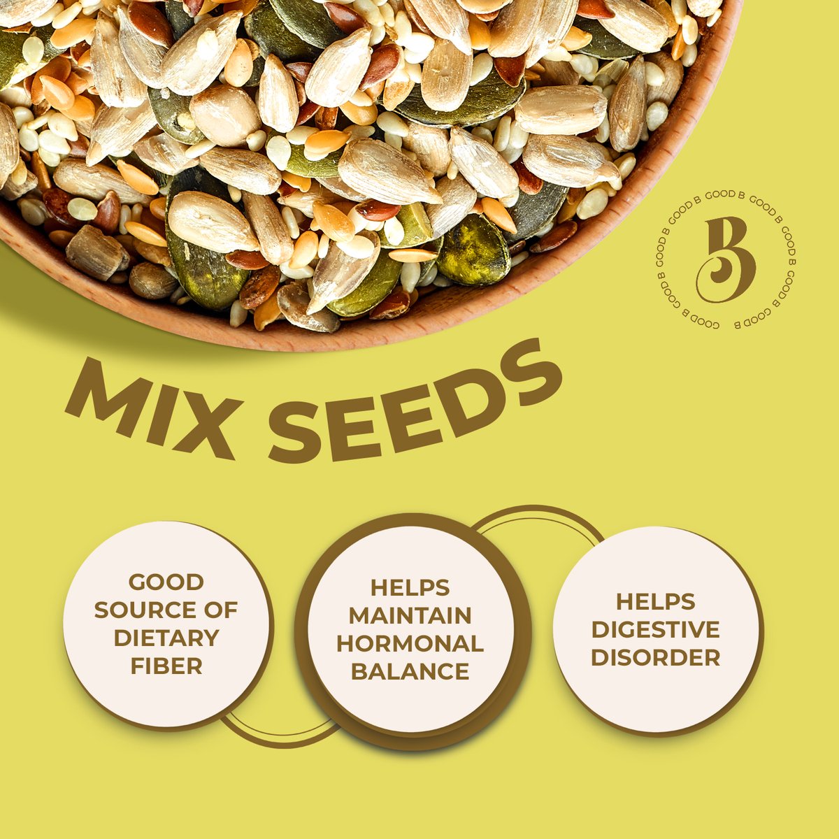 goodbfoods's tweet photo. GOODB mix seeds trail is not only a delicious snack but also a powerhouse of nutrients.
Enjoy our mix seeds trail as a healthy and satisfying snack on the go, at work, or during a workout.
#GOODB #GOODBFOODS #SEEDS #EDIBLESEEDS
#PUMPKIN #SUNFLOWER #CHIA #FLAX
#WATERMELON https://t.co/iCrk4L1OqK