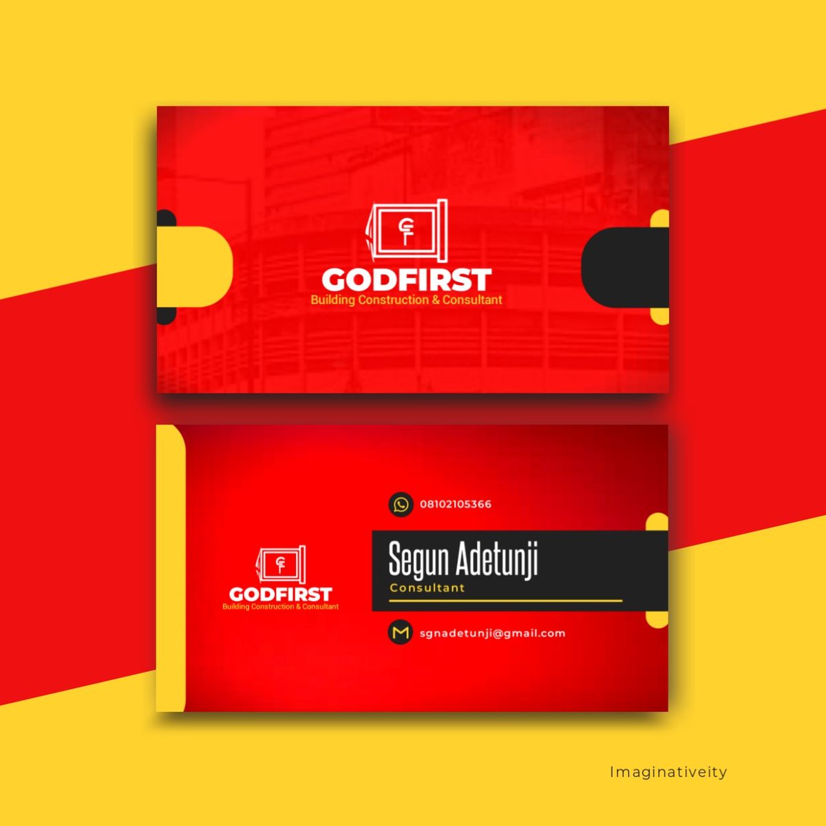IsongJoy's tweet photo. Business card design for a construction firm @godfirst_constructions..
What's your favorite slide?
A or B?
#businesscardsdesign #business #businesscards #business #building #constructionfirm #realestate #architecture #corporateidentitydesign #branding #blackownedbusiness https://t.co/MZf9tcopko
