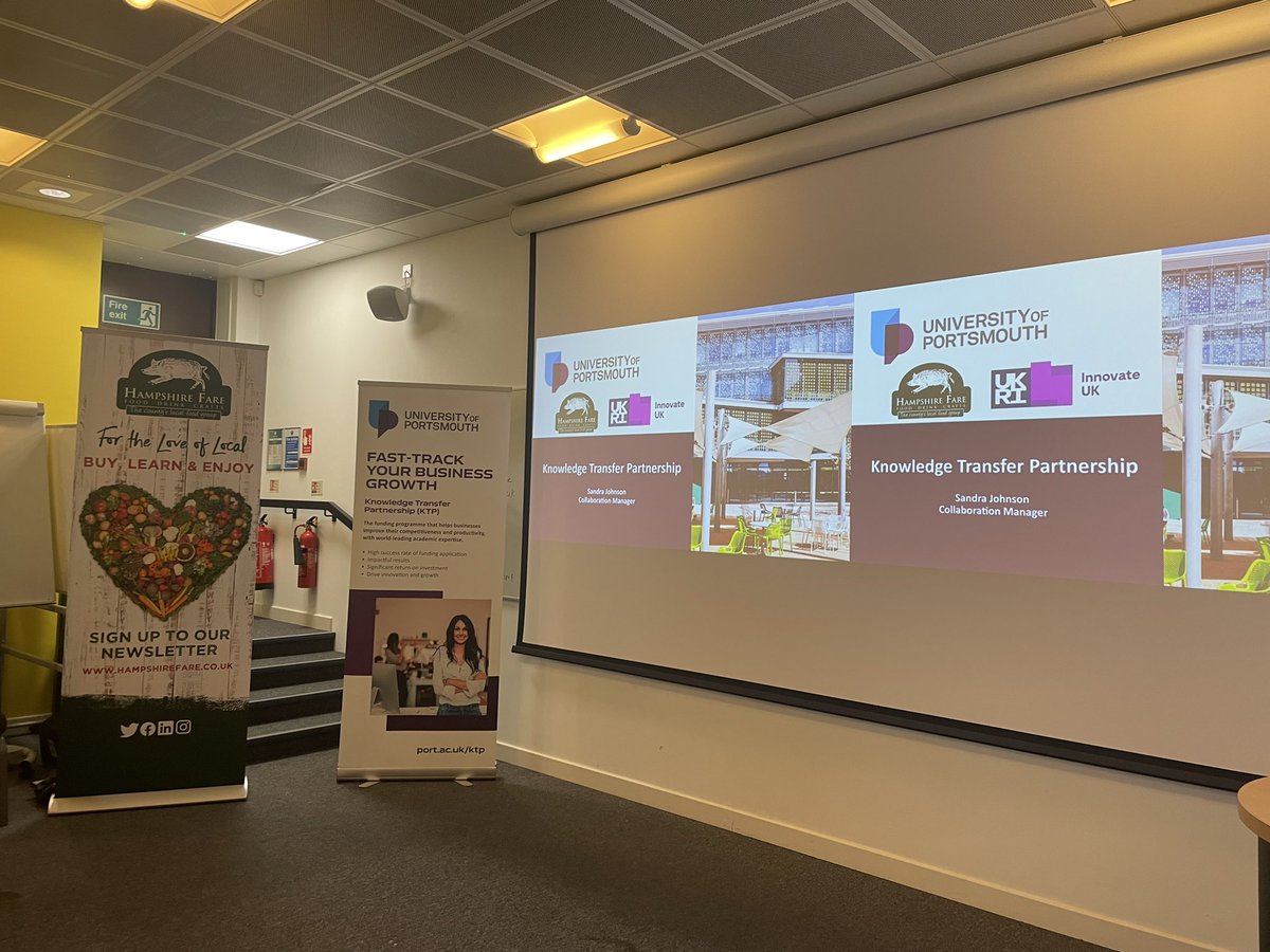 TracyHantsFare's tweet image. Great to be @portsmouthuni today #InnovateUK #knowledgetransferpartnership Getting sorted for this afternoons talk…….