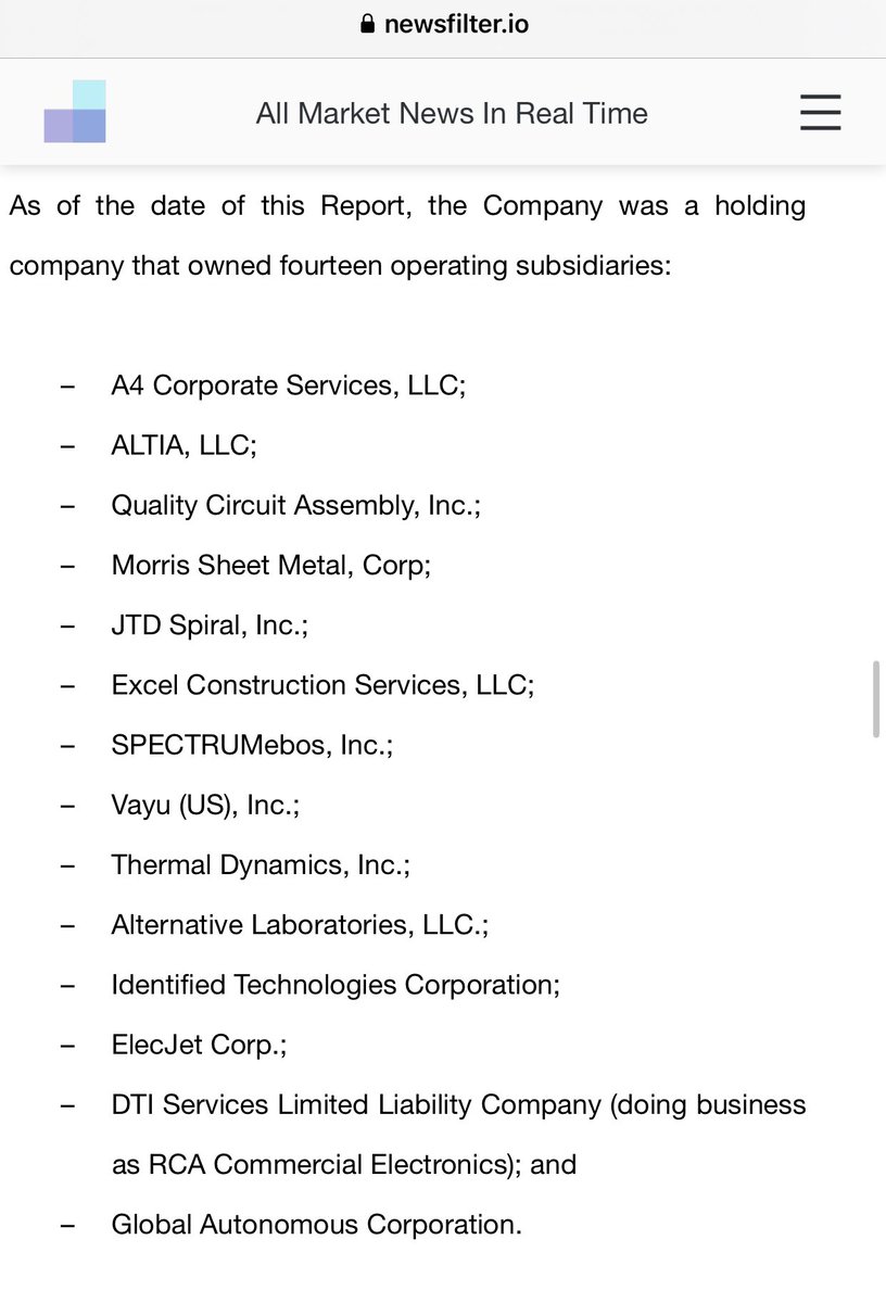 Jim12954128's tweet photo. $ALPP E*TRADE currently showing market cap of $83.56M for a company with projected rev of $125M+ &amp; 14 operating subs, one of which will be spin-off Global Autonomous Corporation (GAC) currently test piloting in the UAE. Not here to make predictions but am I missing something? 🤔 https://t.co/dBXYbj0szZ