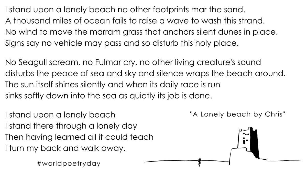#worldpoetryday The Lonely Beach by Chris