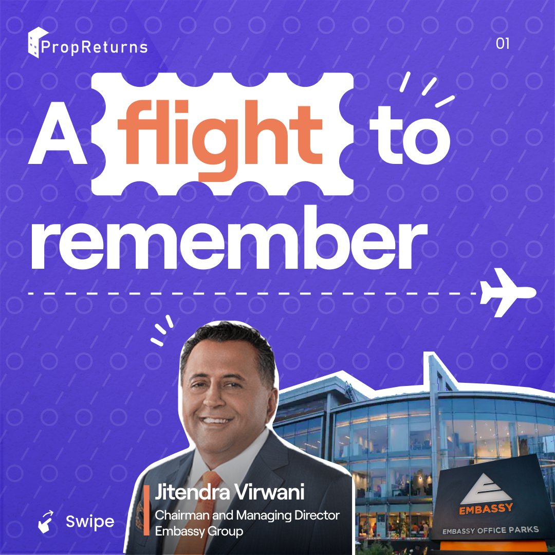 PropReturns's tweet photo. #Thread

1. Back in 2002, Jitendra Virwani was flying from #Bangalore to #Mumbai for the most important meeting of his life. The emerging #EmbassyGroup wanted to construct a #business park, but the initial investment of Rs. 20 Cr. was proving hard to garner. https://t.co/yX8bmFBvyO