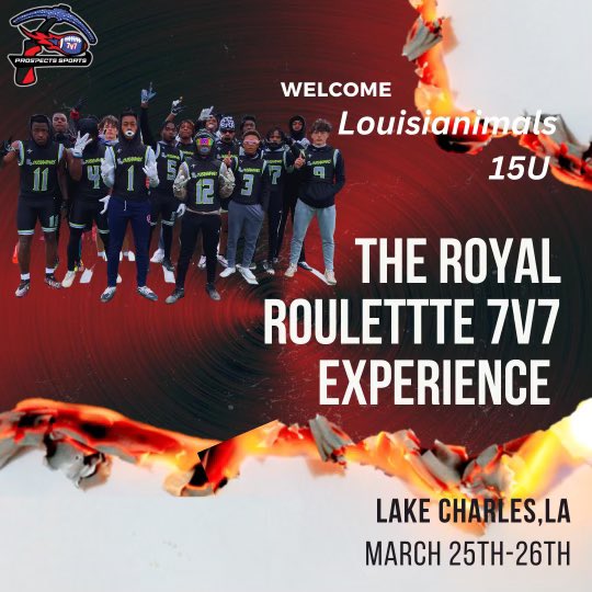 Please help us welcome the Louisianimals 15u team to Royal Roulette 2023! Let’s go!! <a href="/louisianimals7/">Louisianimals7v7</a>