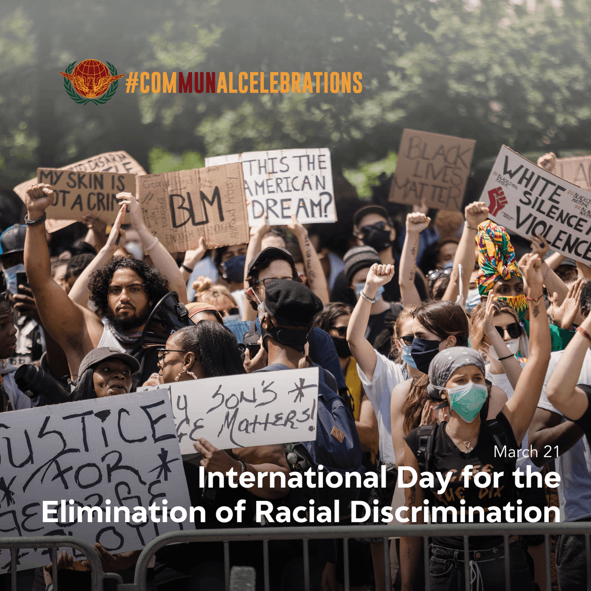 MUN_UPD's tweet photo. #ComMUNals | March 21st of each year is celebrated as the International Day for the Elimination of Racial Discrimination.This day is observed to remember those who were killed by the police in a peaceful demonstration against segregative "Pass Laws" in South Africa. https://t.co/pUdveoilmT