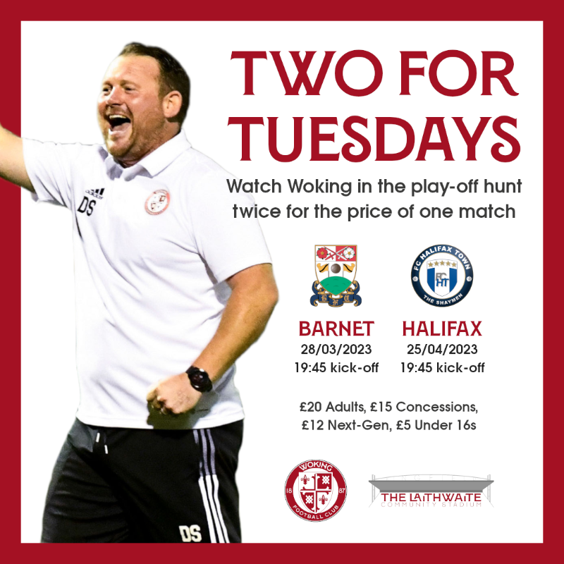 wokingfc's tweet photo. Fortress Laithwaite.

Be there for the remaining Tuesday night matches.